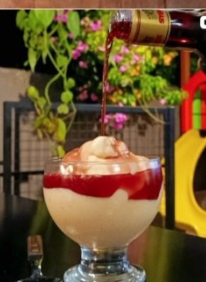 Creme de Papaya com Licor de Cassis